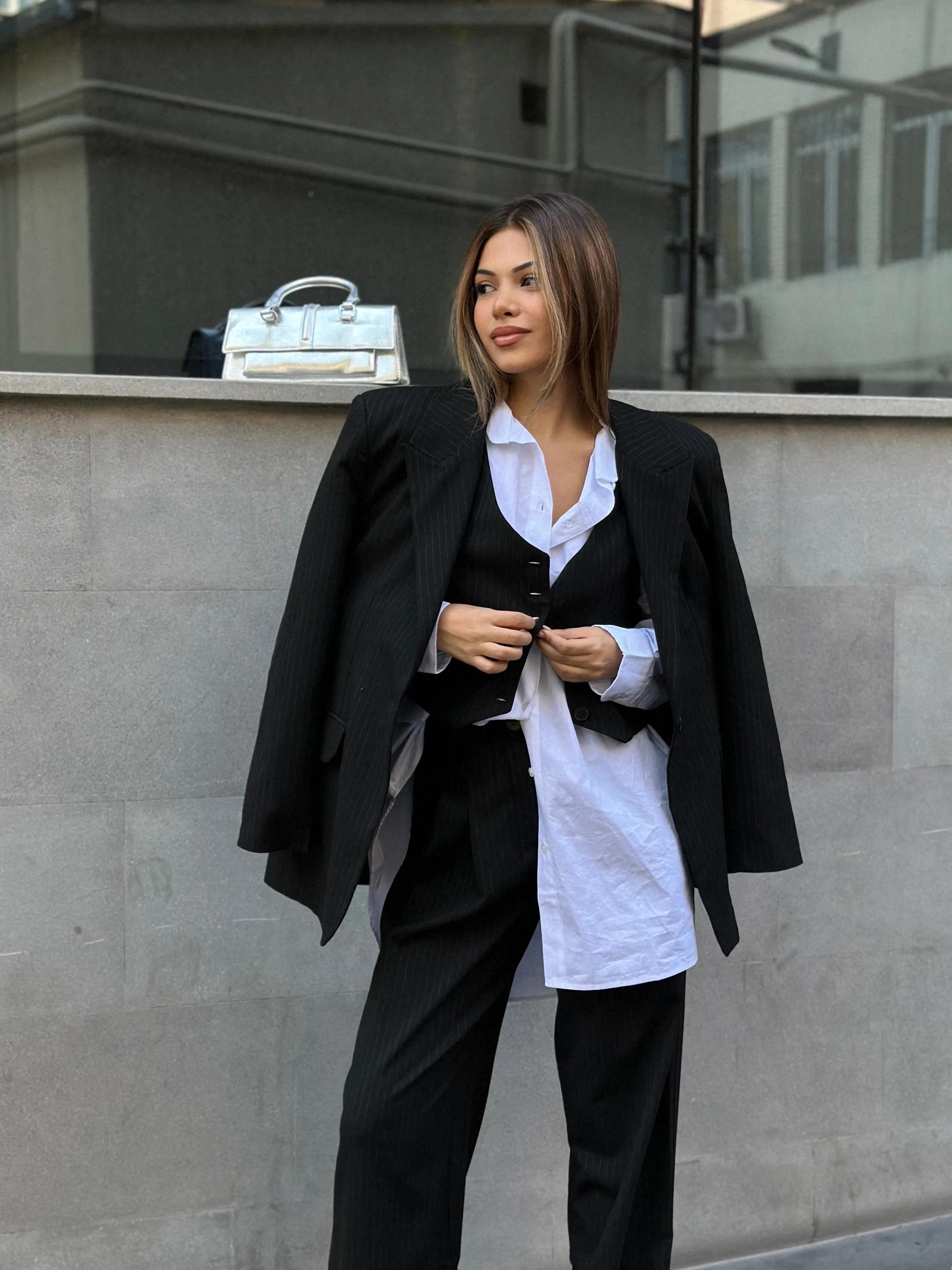 Striped set/ blazer