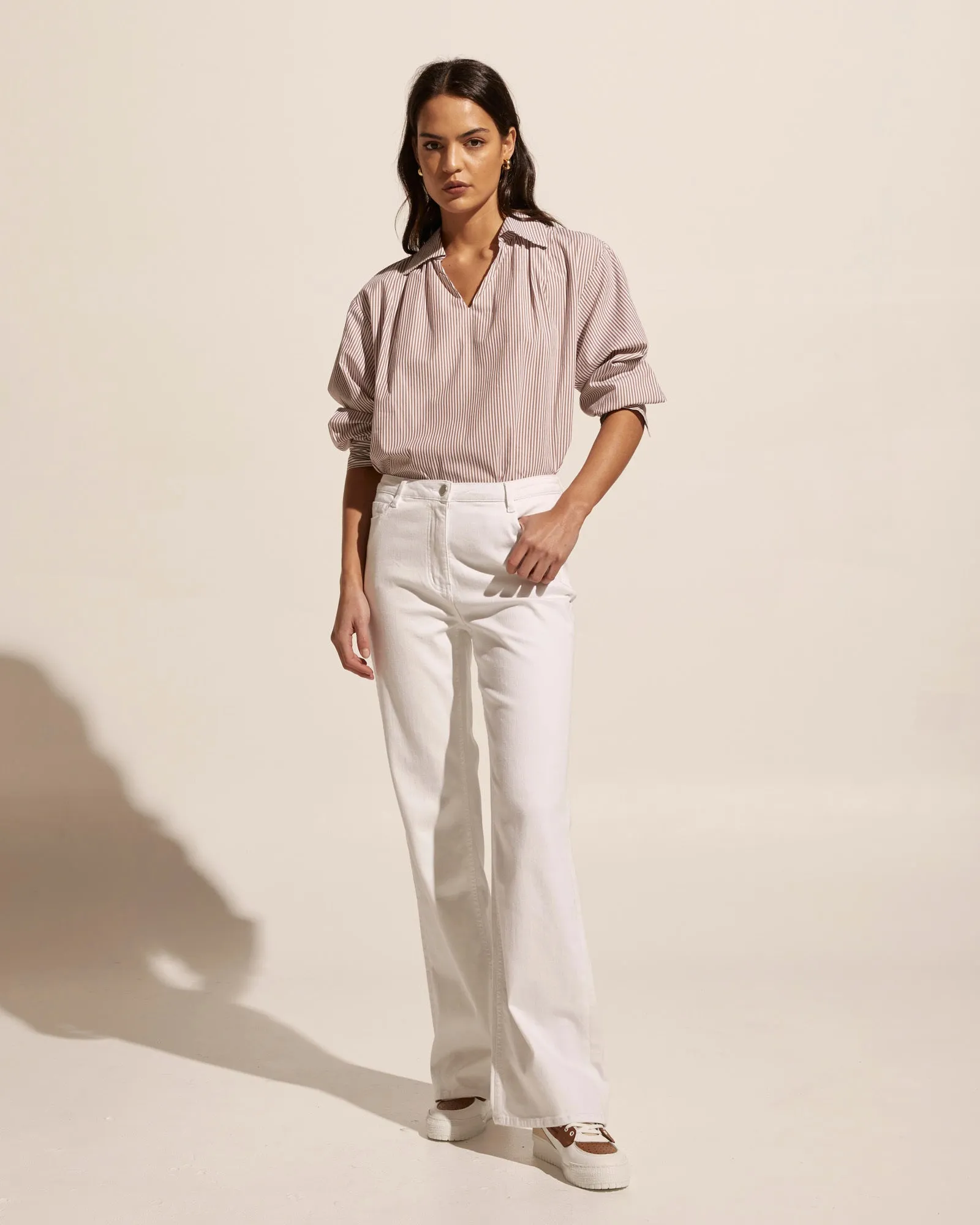 Stroll top  -  Toast stripe