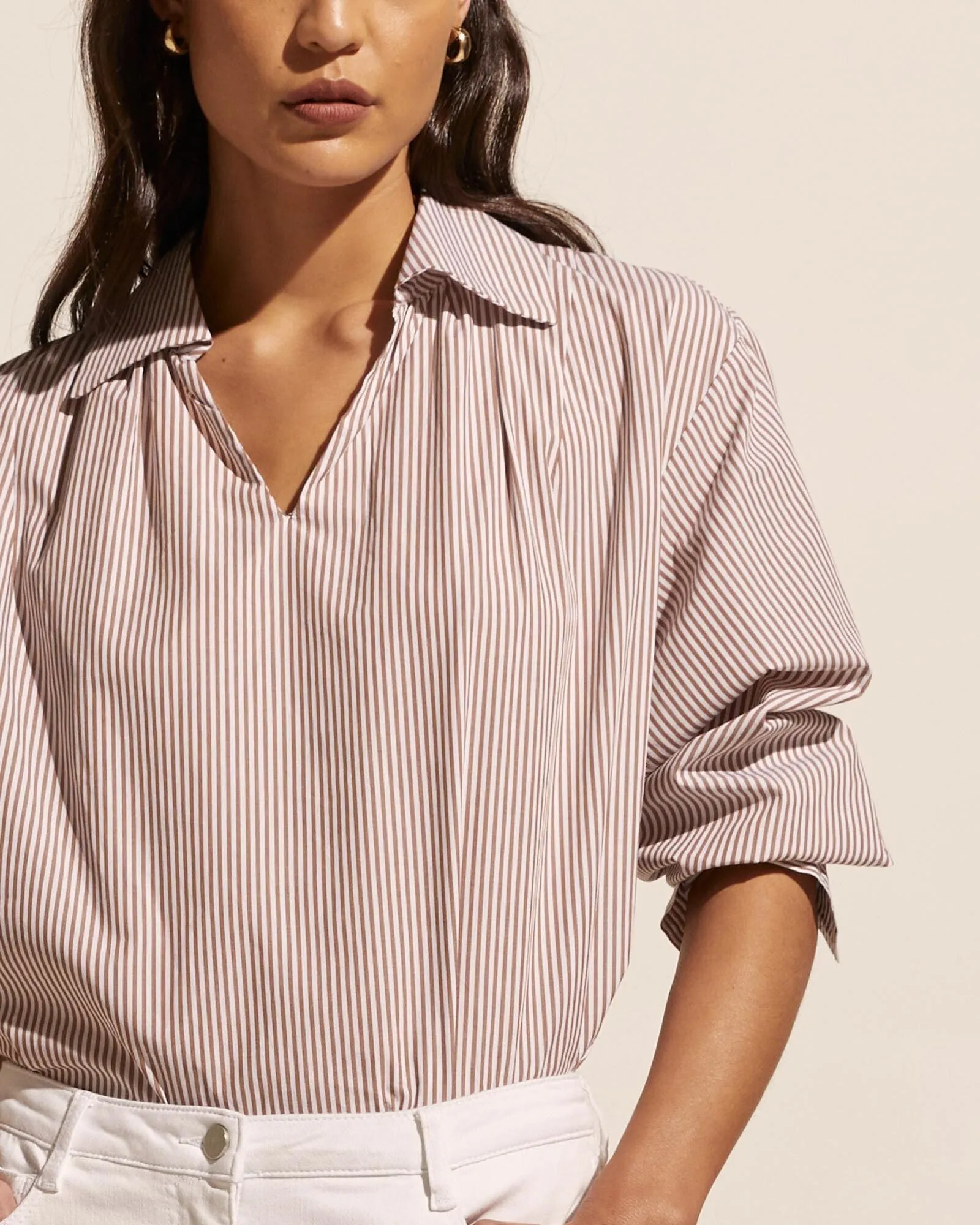 Stroll top  -  Toast stripe