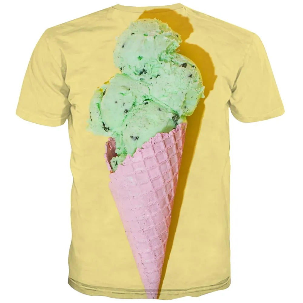 Sweet T-shirt Men Gourmet T-shirts 3d Icecream Tshirt Anime Colourful Tshirts Novelty