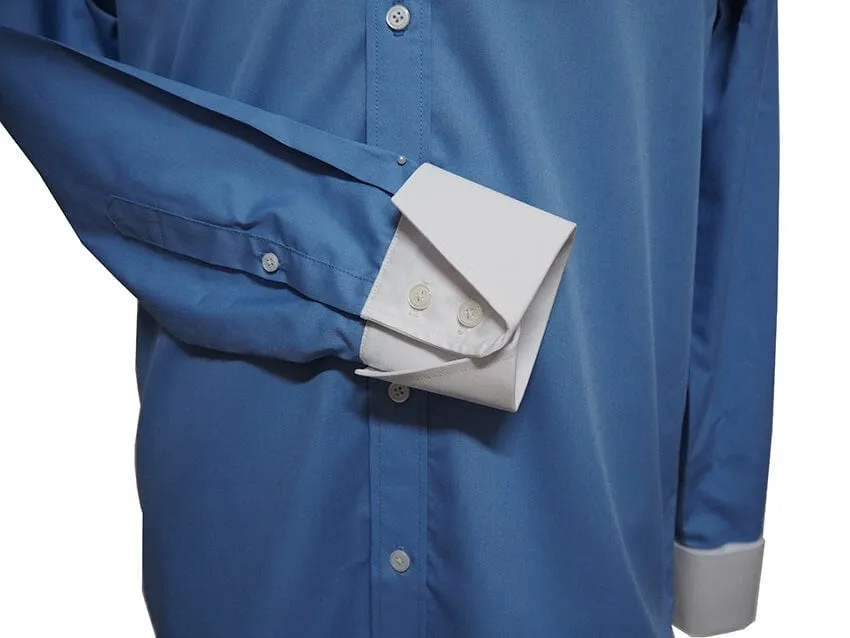 Tab Collar Shirt | Sky Blue Shirt