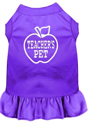 Teachers Pet Screen Print Dress Purple 4x (22)