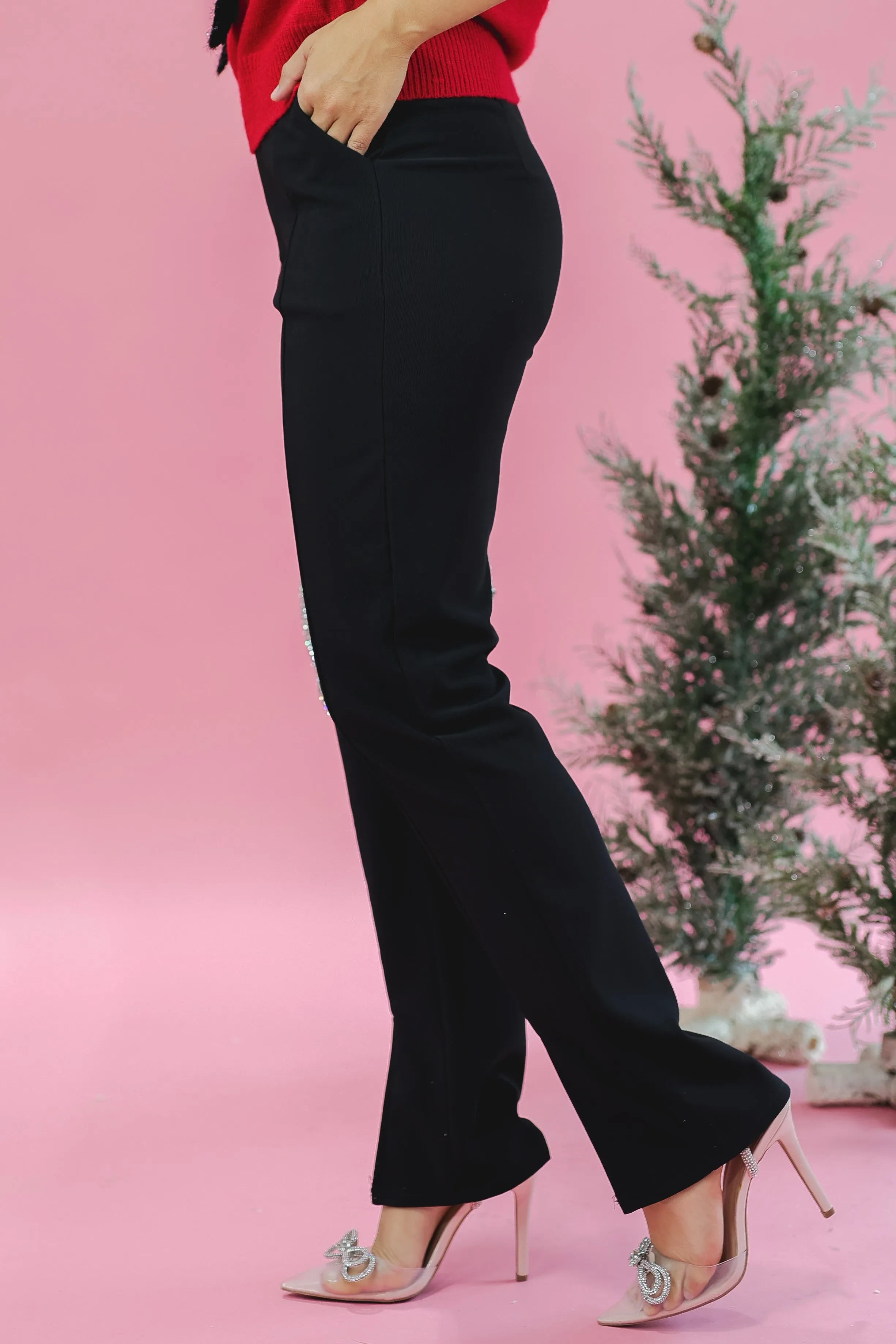The Rylie High Waist Pants In Black