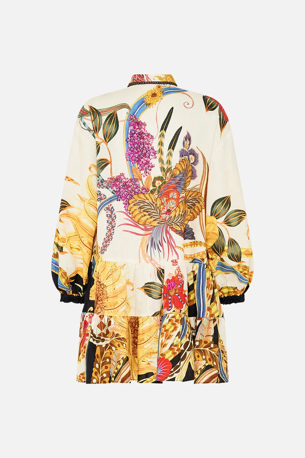 TIERED SHIRT DRESS SUNFLOWERS ON MY MIND