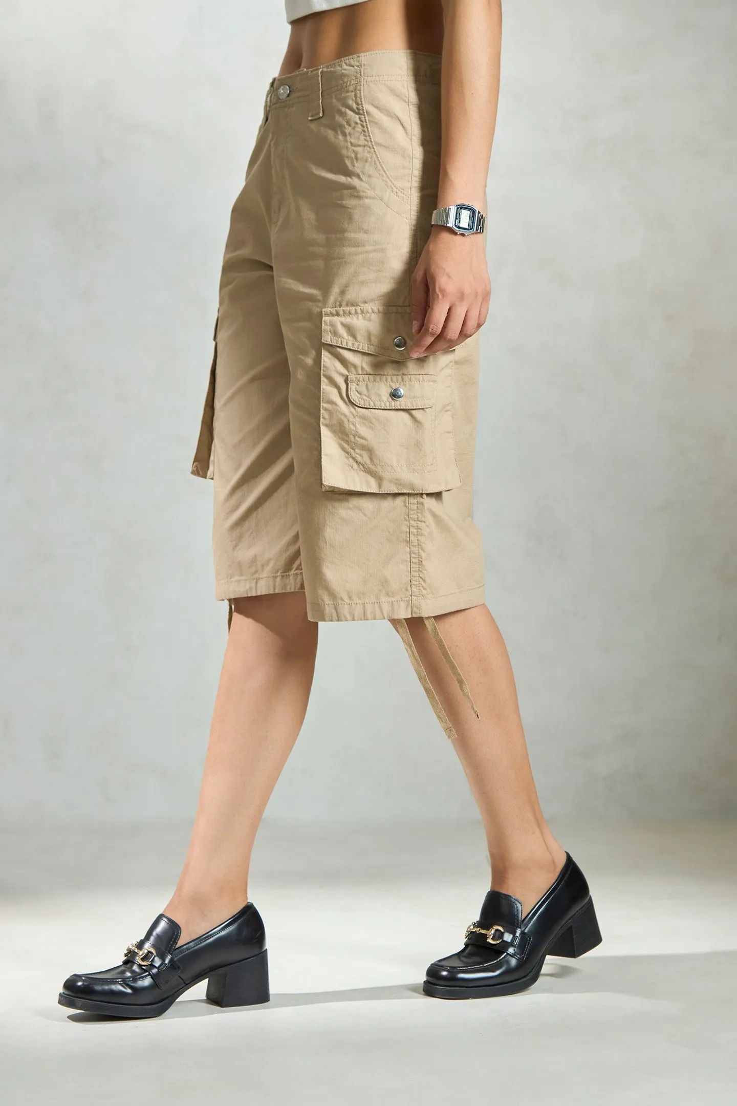 Tirzah|Luxe Cotton Cargo Jorts