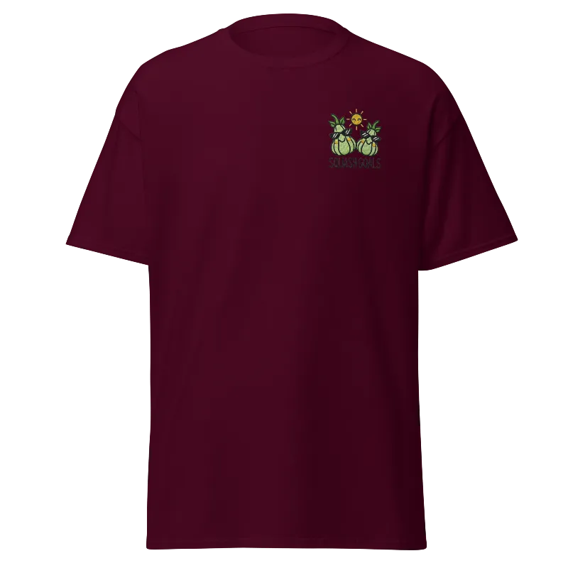 Unisex Fall Embroidered T-Shirt – "Squash Goals"