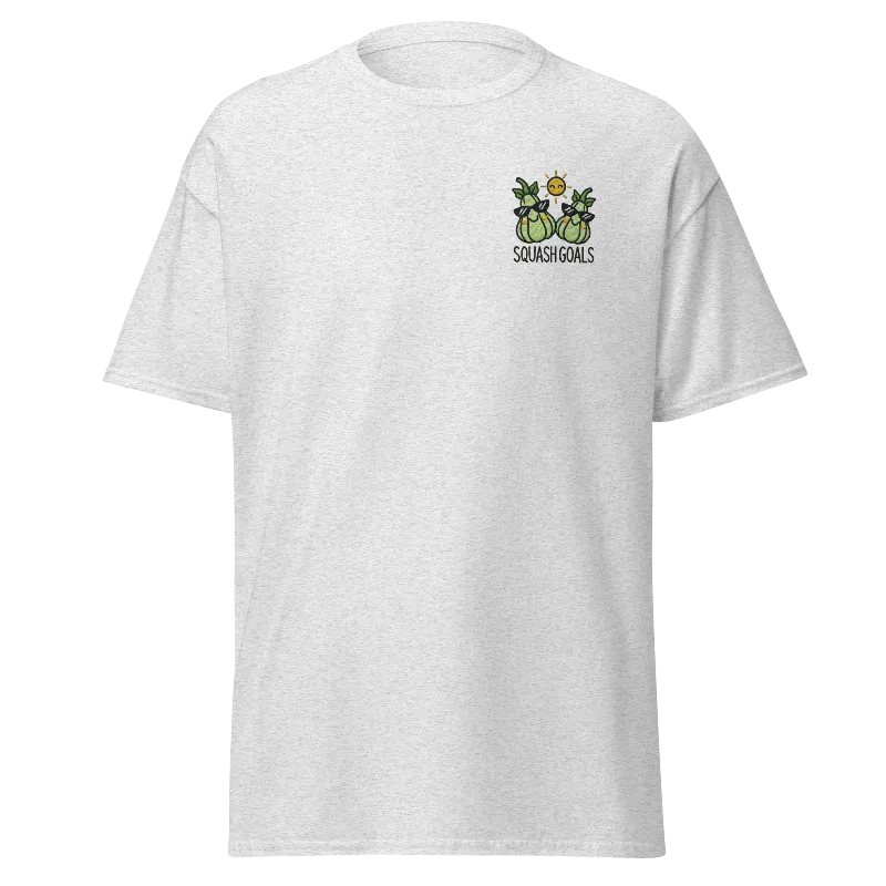 Unisex Fall Embroidered T-Shirt – "Squash Goals"