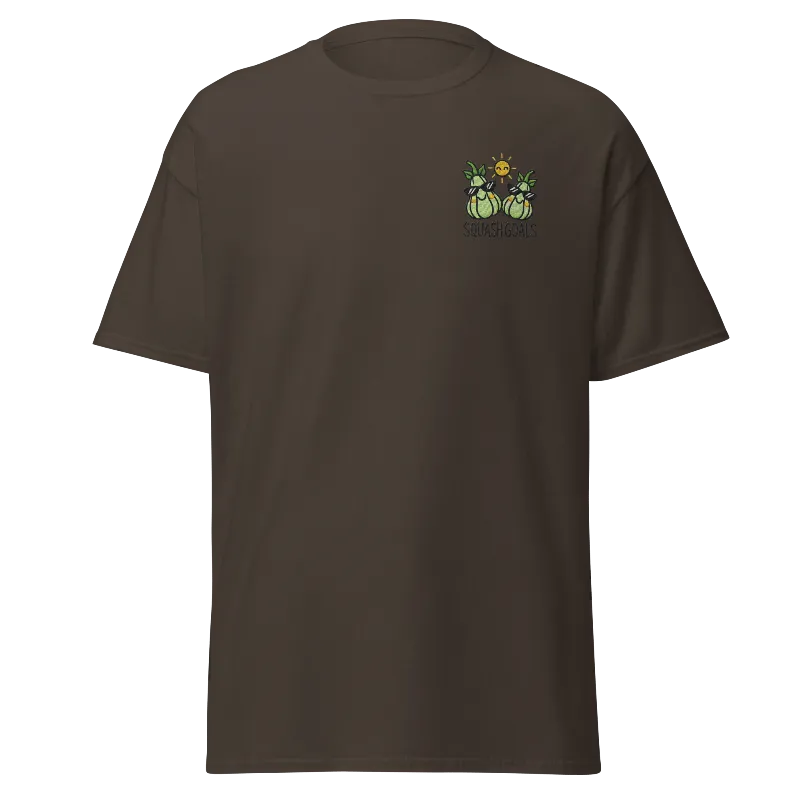 Unisex Fall Embroidered T-Shirt – "Squash Goals"