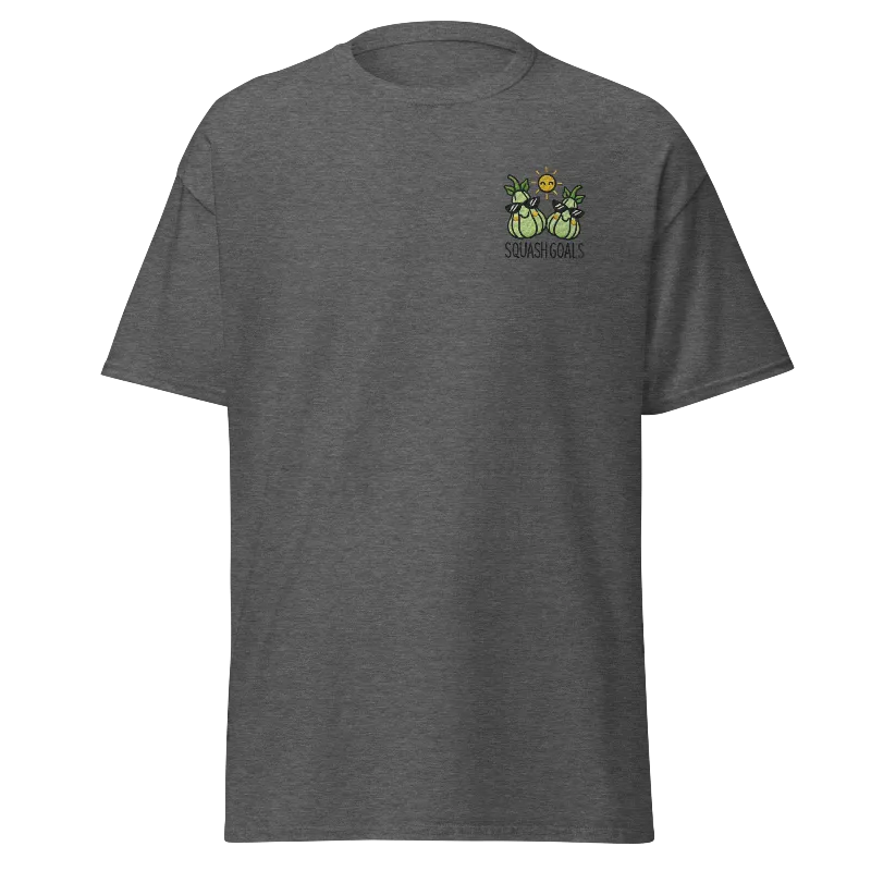 Unisex Fall Embroidered T-Shirt – "Squash Goals"