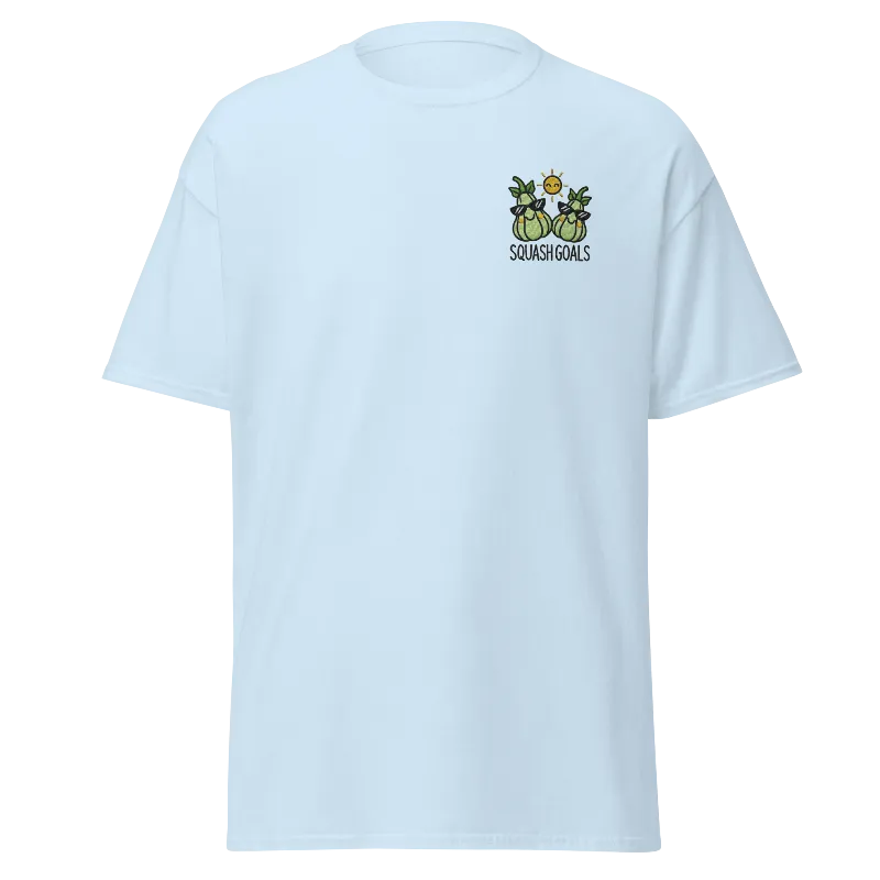 Unisex Fall Embroidered T-Shirt – "Squash Goals"