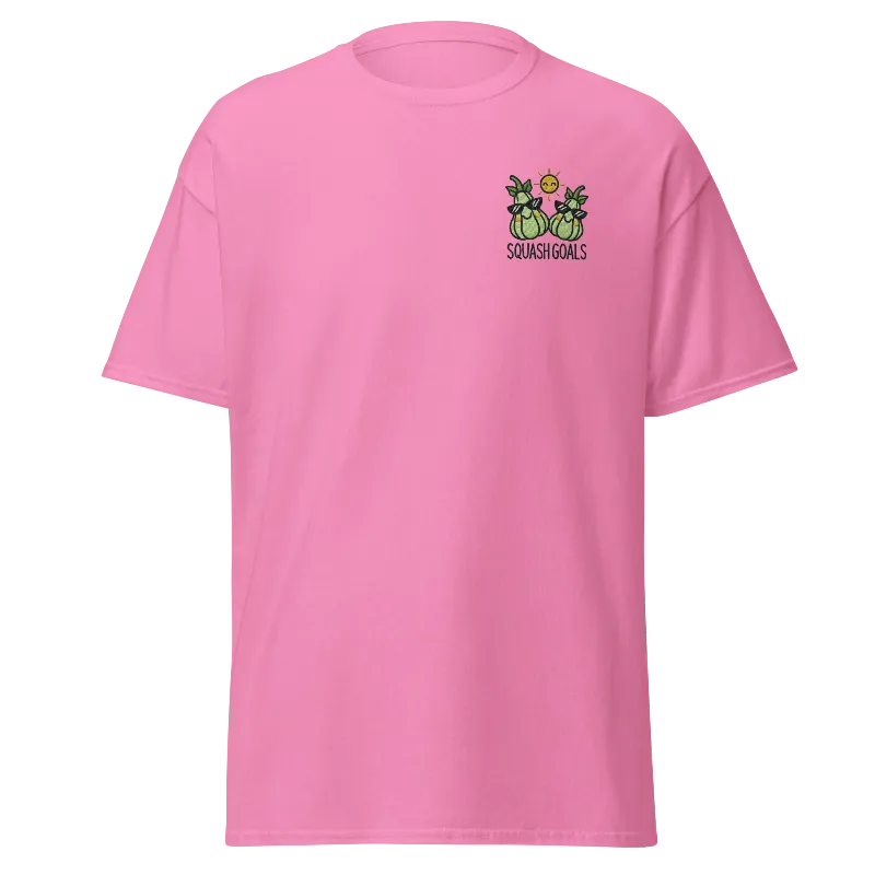 Unisex Fall Embroidered T-Shirt – "Squash Goals"