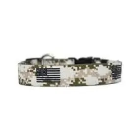 Urban Camo Flag Adjustable Dog Collar