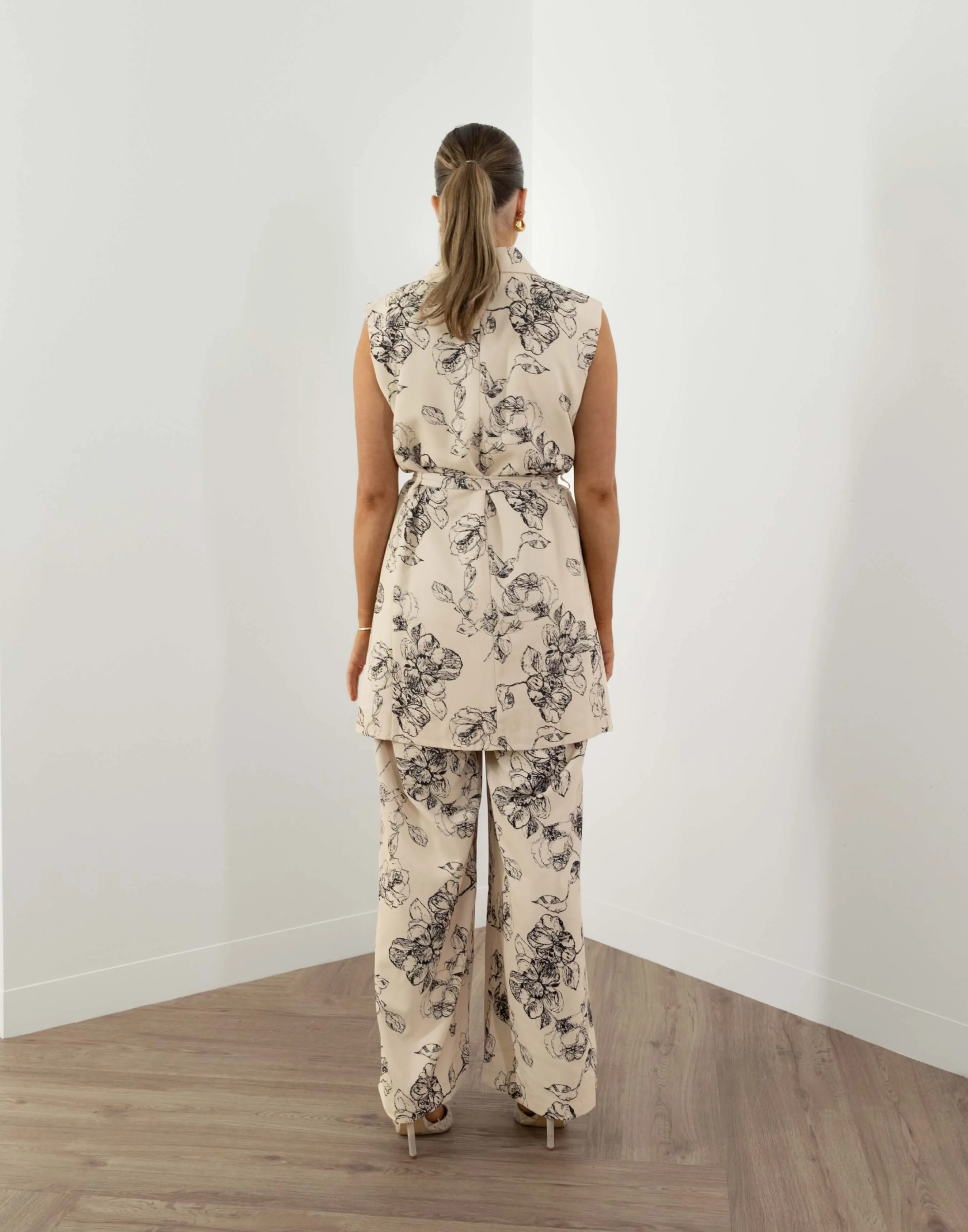 Vance Pants - High Waist Relaxed Pants - Floral