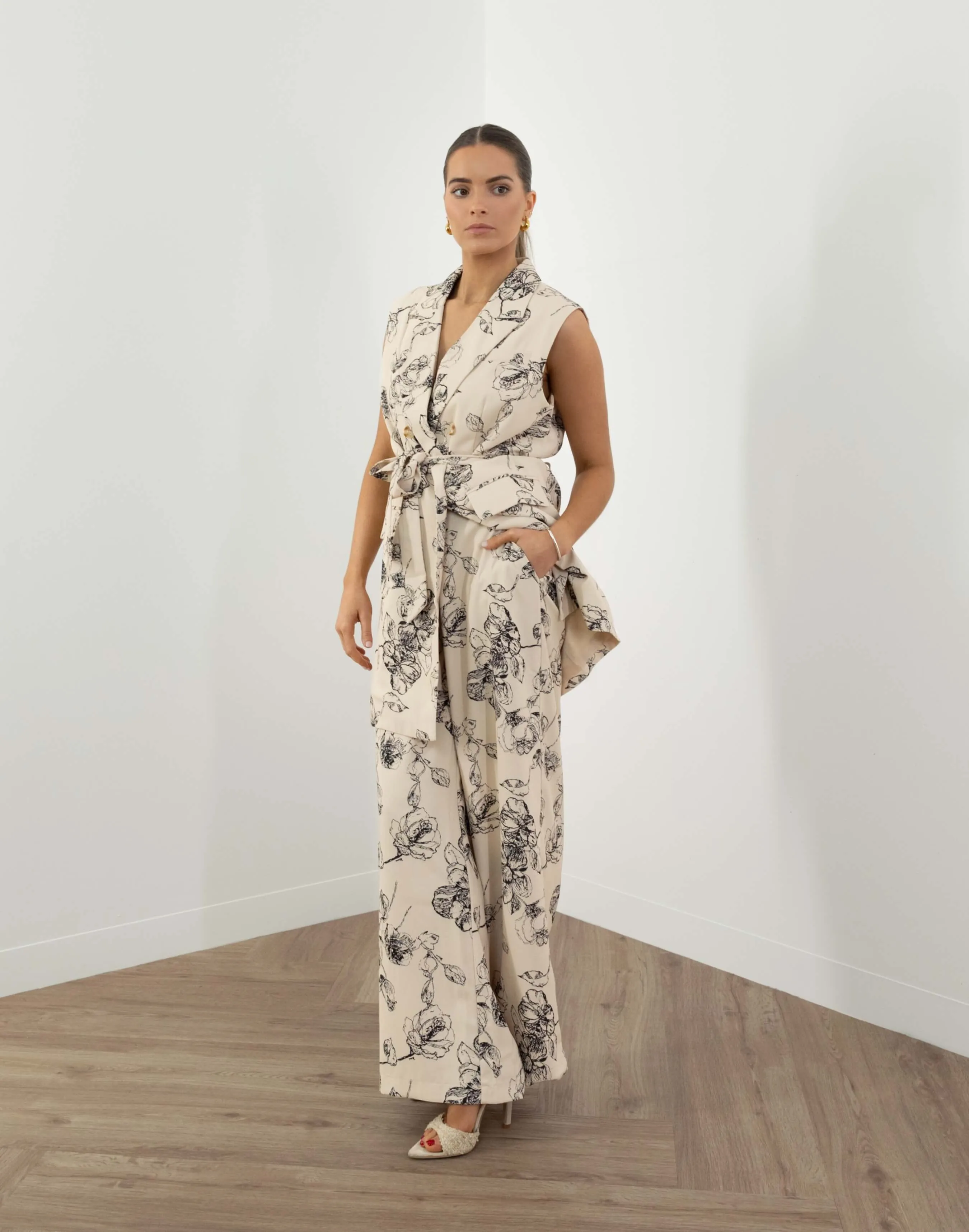 Vance Pants - High Waist Relaxed Pants - Floral