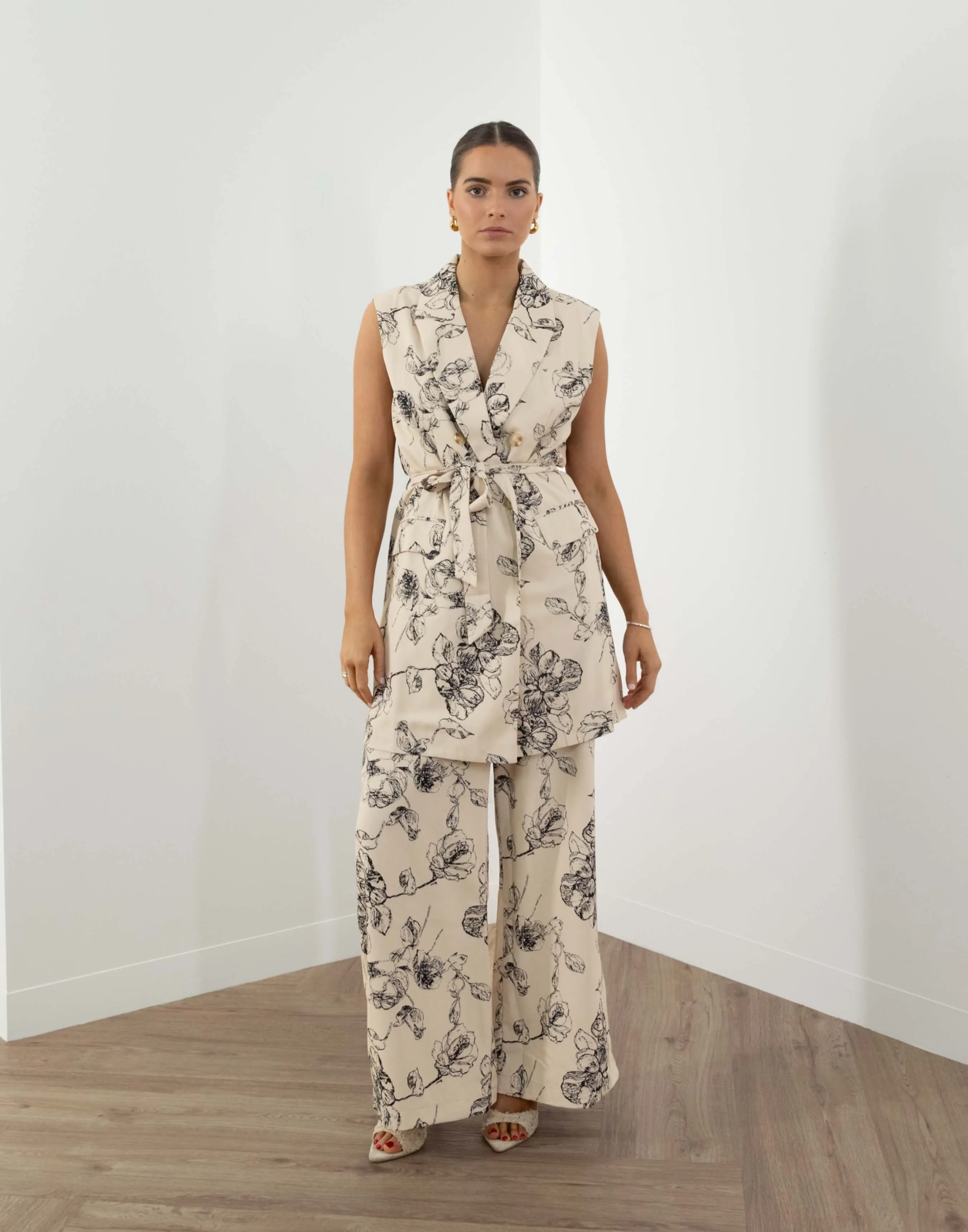 Vance Pants - High Waist Relaxed Pants - Floral