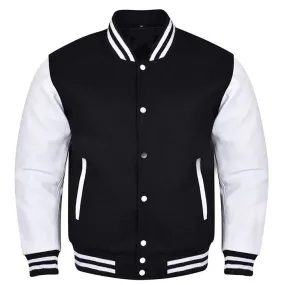 Varsity Jacket - Black White