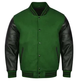 Varsity Jacket - Forest Green Black