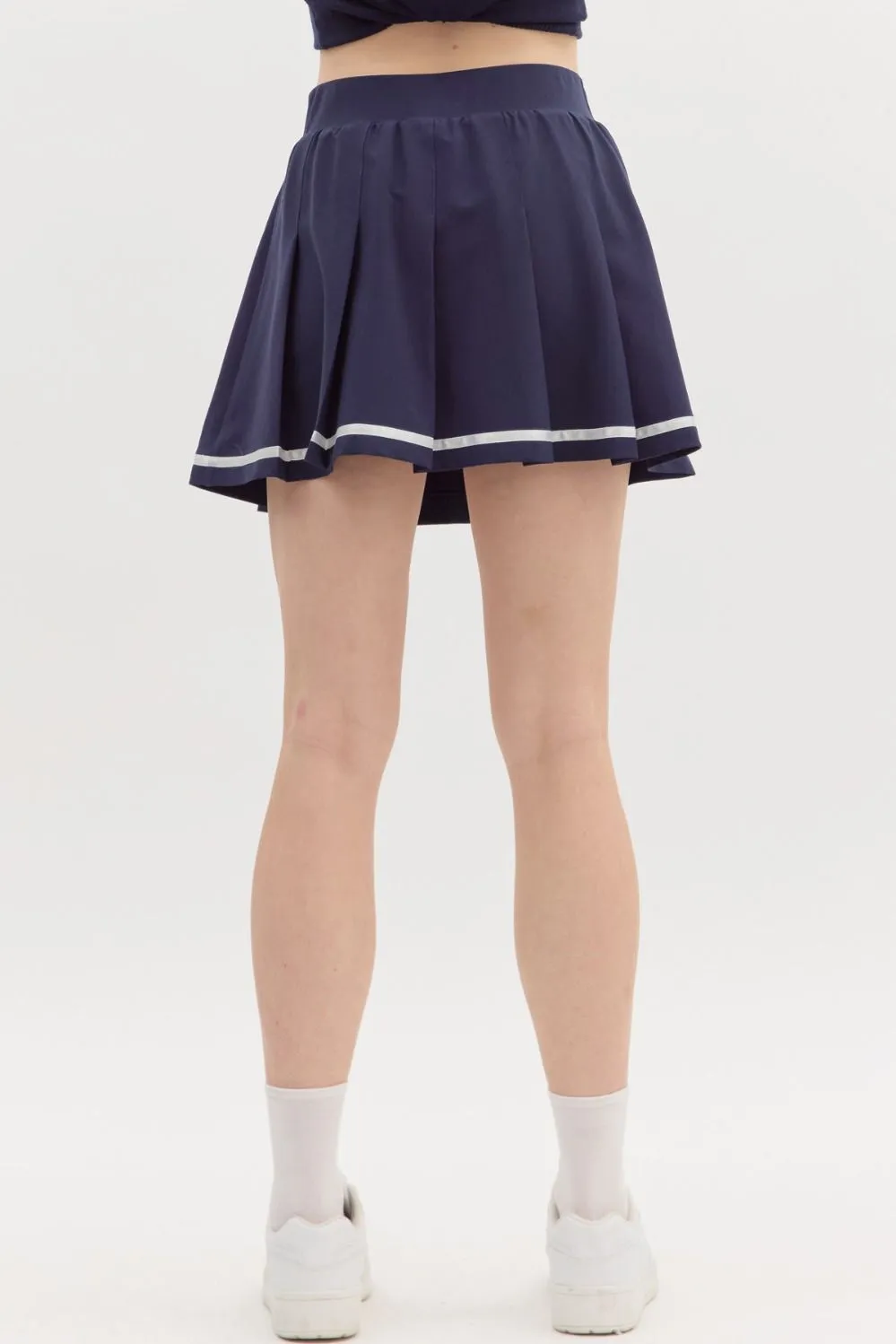 Varsity Pleated Mini Skirt