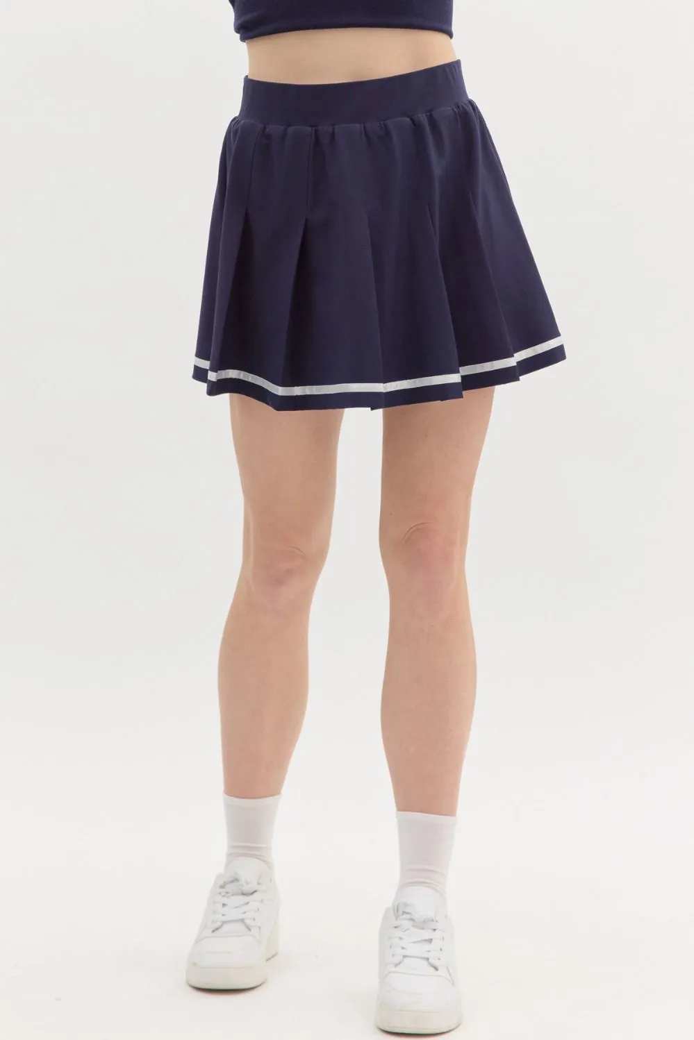 Varsity Pleated Mini Skirt