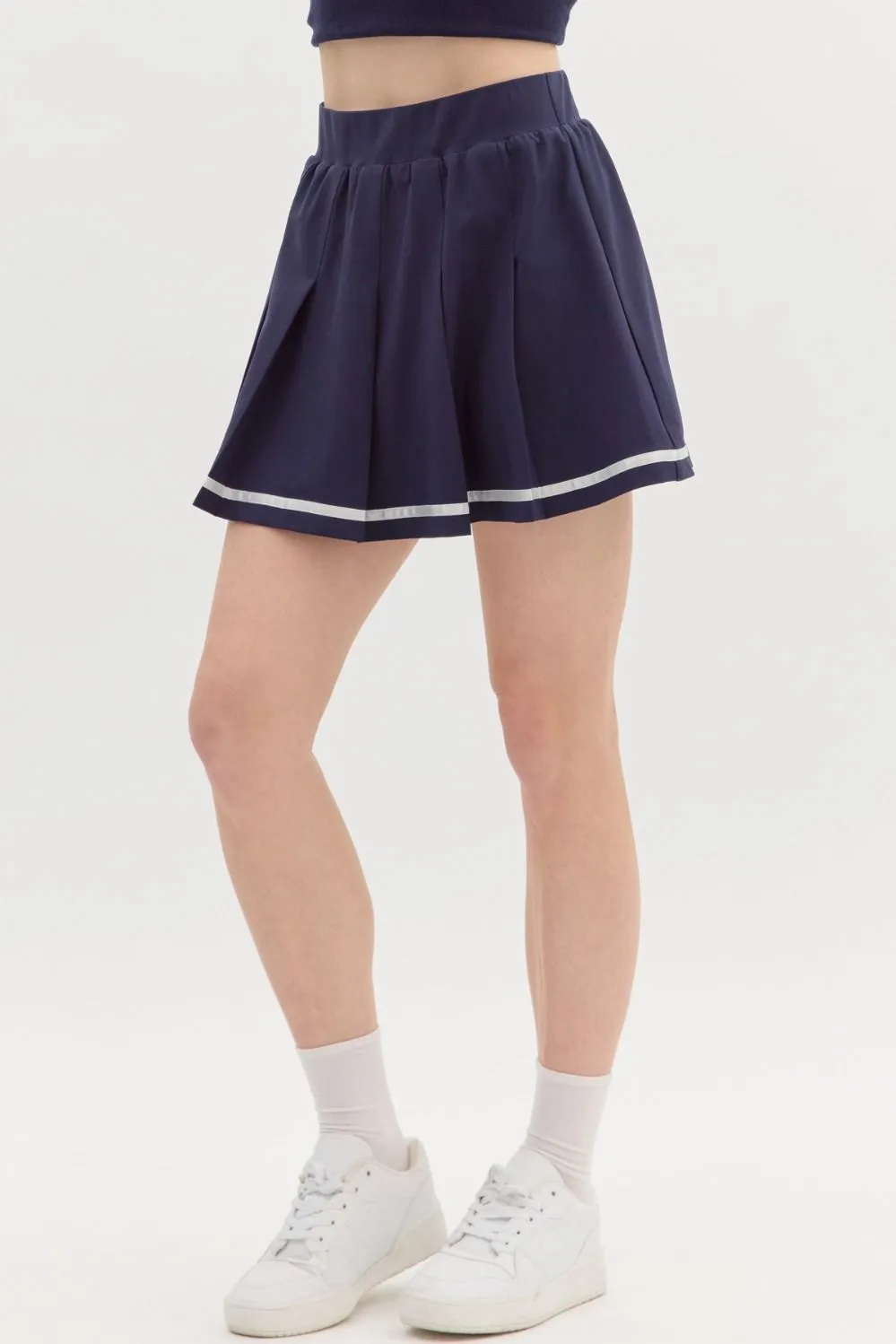 Varsity Pleated Mini Skirt