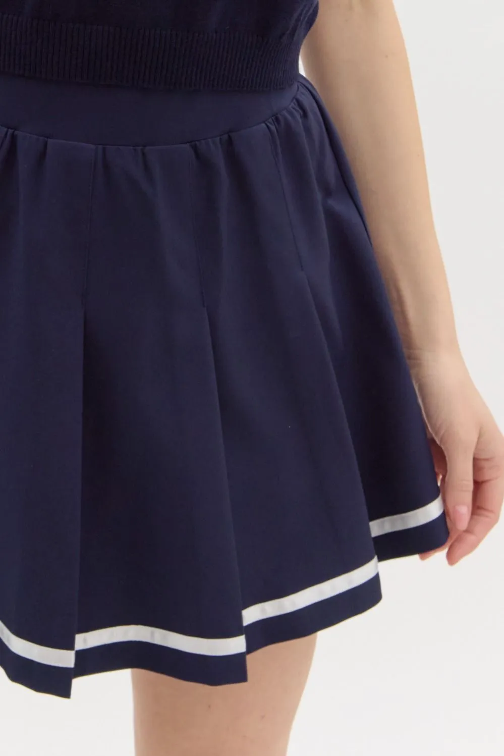 Varsity Pleated Mini Skirt