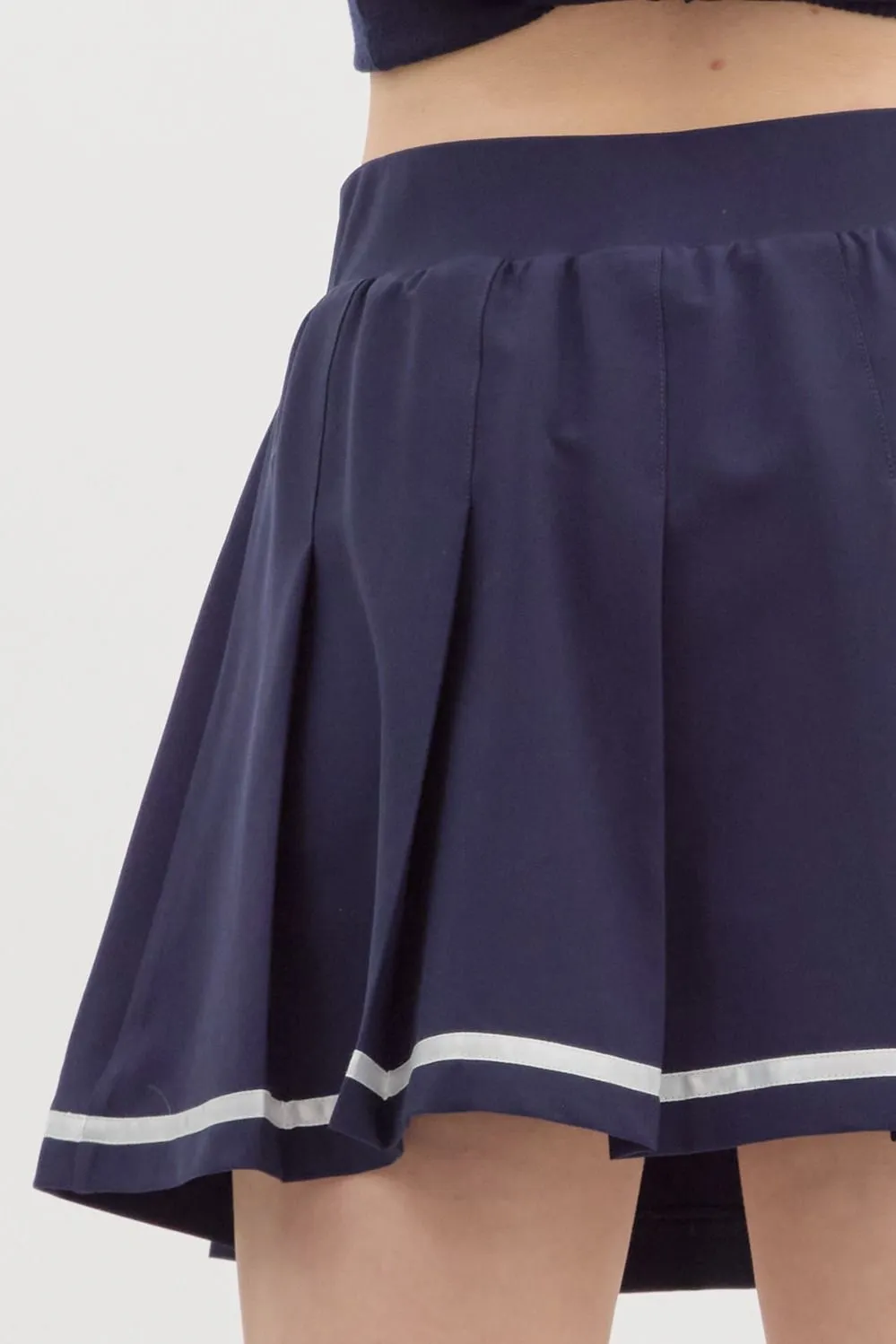 Varsity Pleated Mini Skirt
