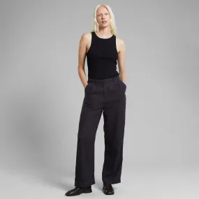 Vickelby Linen Pants - Phantom Black