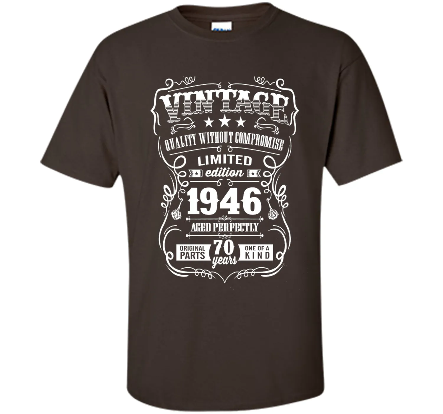 Vintage 1946 birthday shirt. 70th birthday shirts 1946