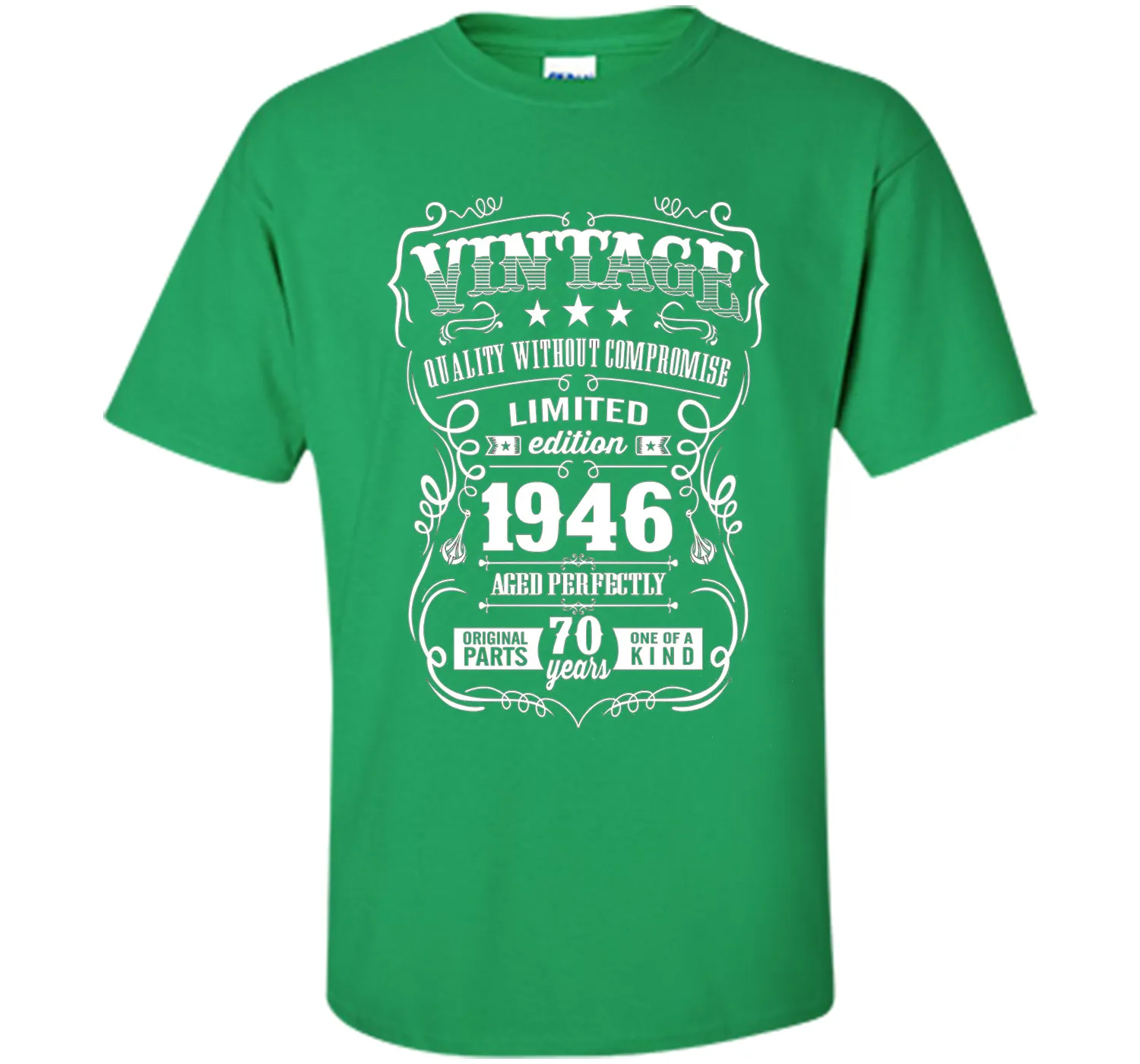 Vintage 1946 birthday shirt. 70th birthday shirts 1946
