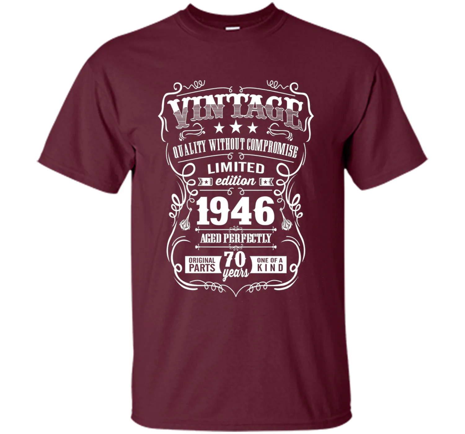 Vintage 1946 birthday shirt. 70th birthday shirts 1946