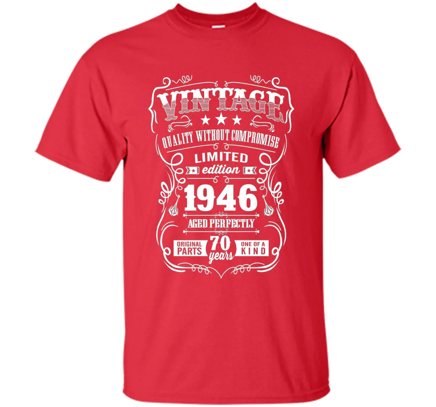 Vintage 1946 birthday shirt. 70th birthday shirts 1946