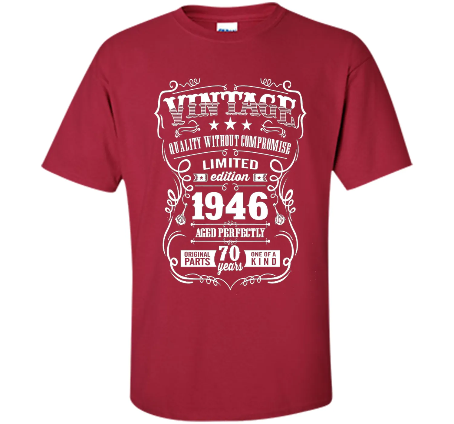 Vintage 1946 birthday shirt. 70th birthday shirts 1946