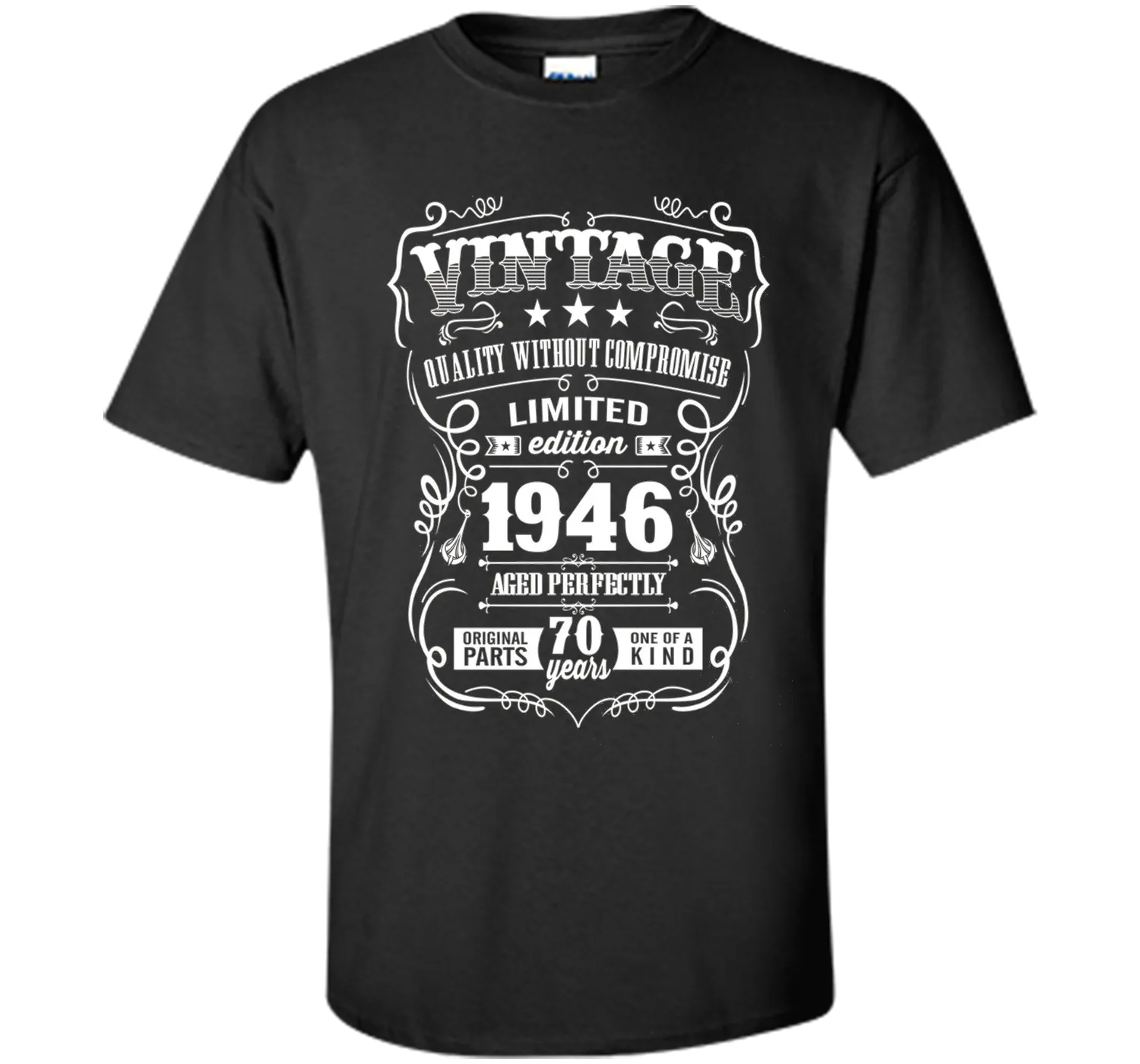 Vintage 1946 birthday shirt. 70th birthday shirts 1946