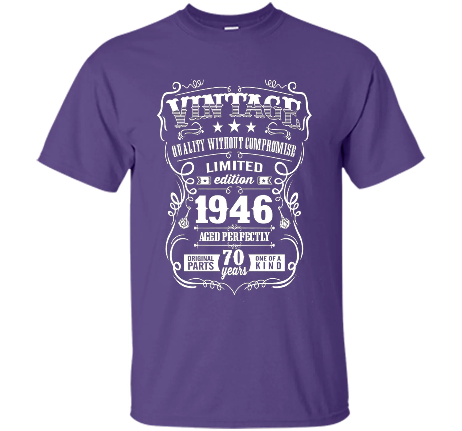 Vintage 1946 birthday shirt. 70th birthday shirts 1946