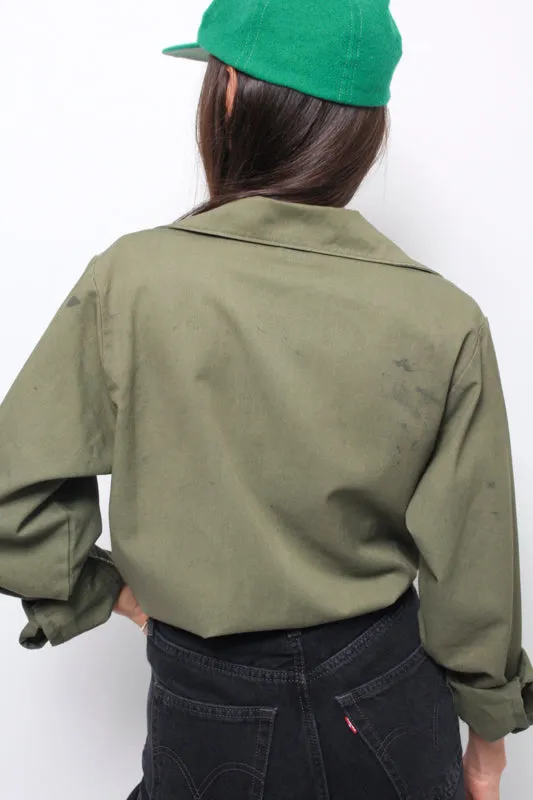 VINTAGE GREEN MILITARY SHIRT