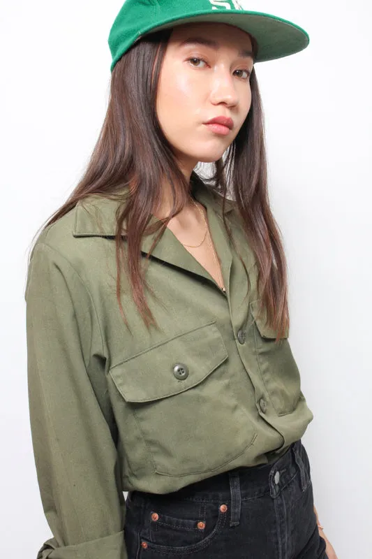 VINTAGE GREEN MILITARY SHIRT