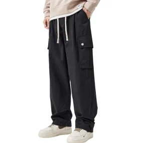 Vintage Large Pocket Solid Color Cargo Pants