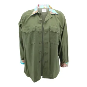 Vintage Military Collar & Cuff Jacket