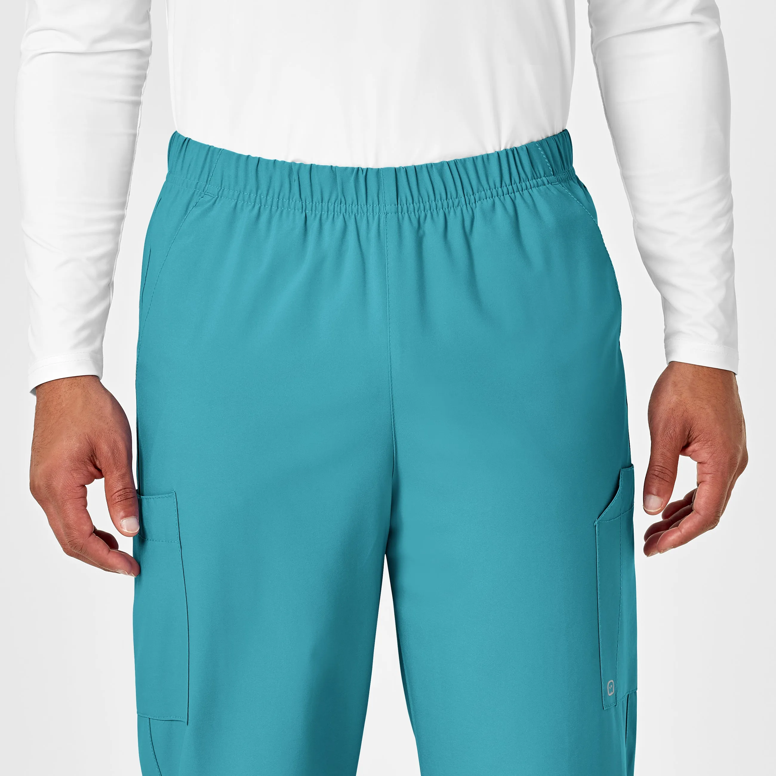 W123 Unisex Multi-Cargo Scrub Pant - Teal Blue