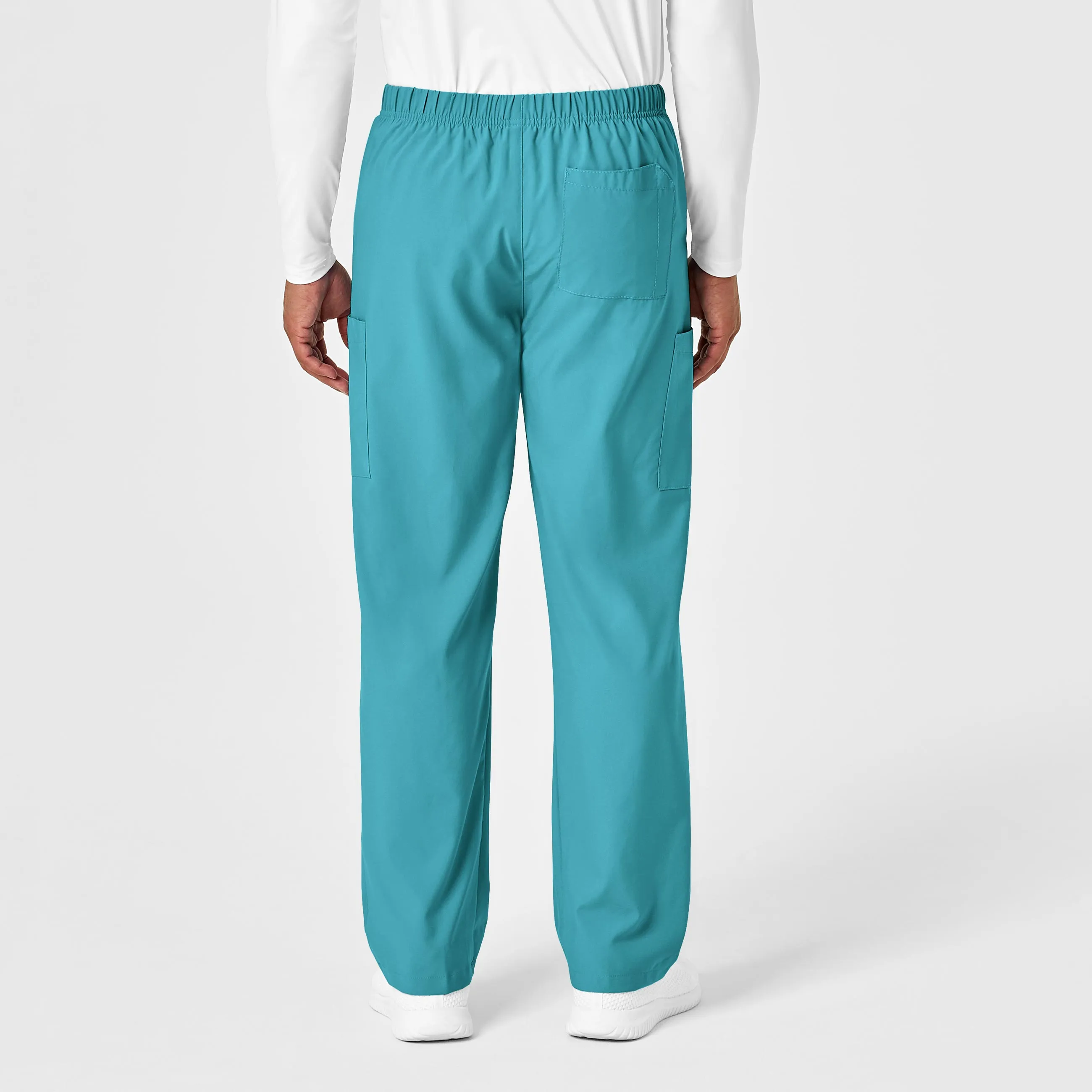 W123 Unisex Multi-Cargo Scrub Pant - Teal Blue