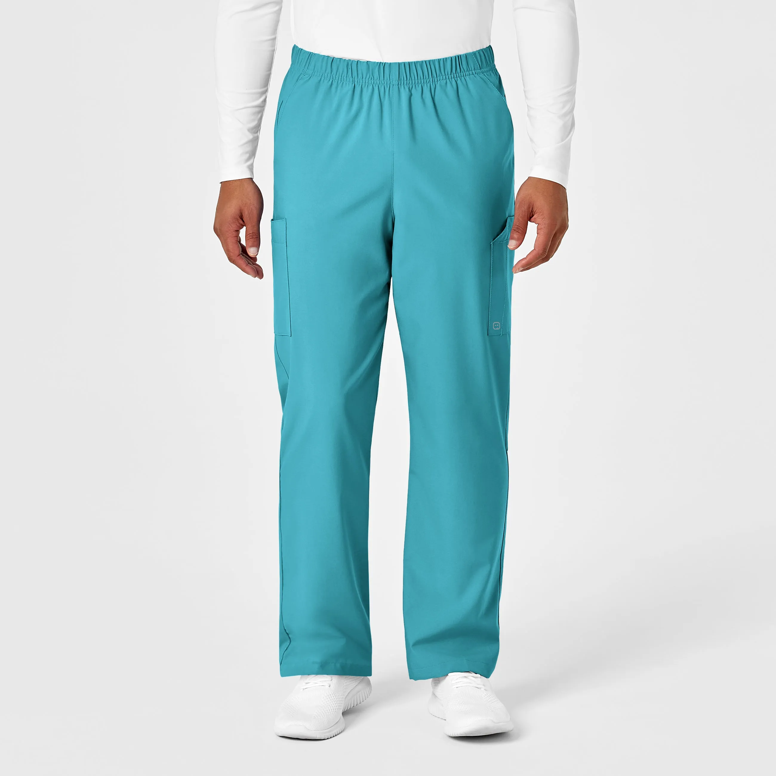 W123 Unisex Multi-Cargo Scrub Pant - Teal Blue