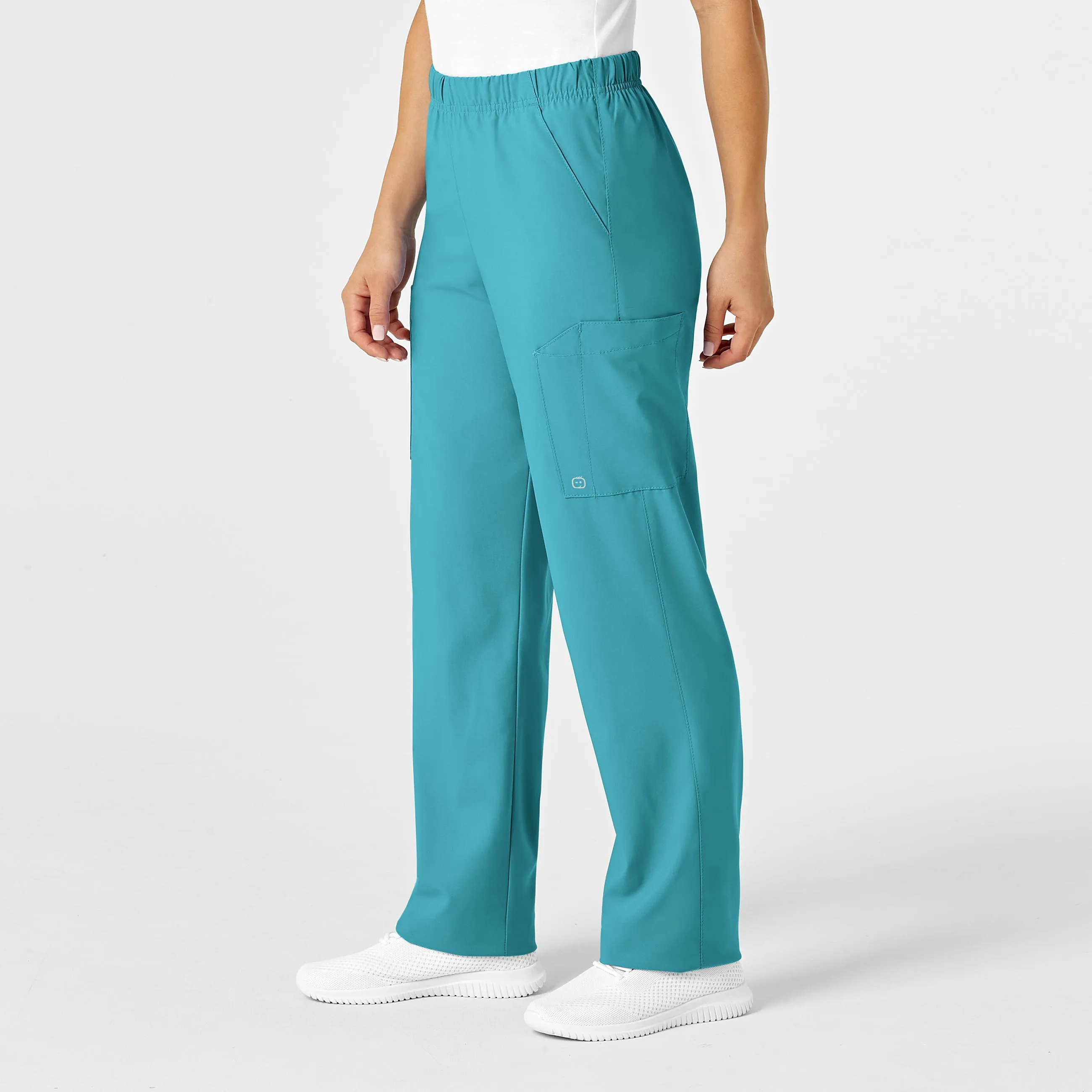W123 Unisex Multi-Cargo Scrub Pant - Teal Blue