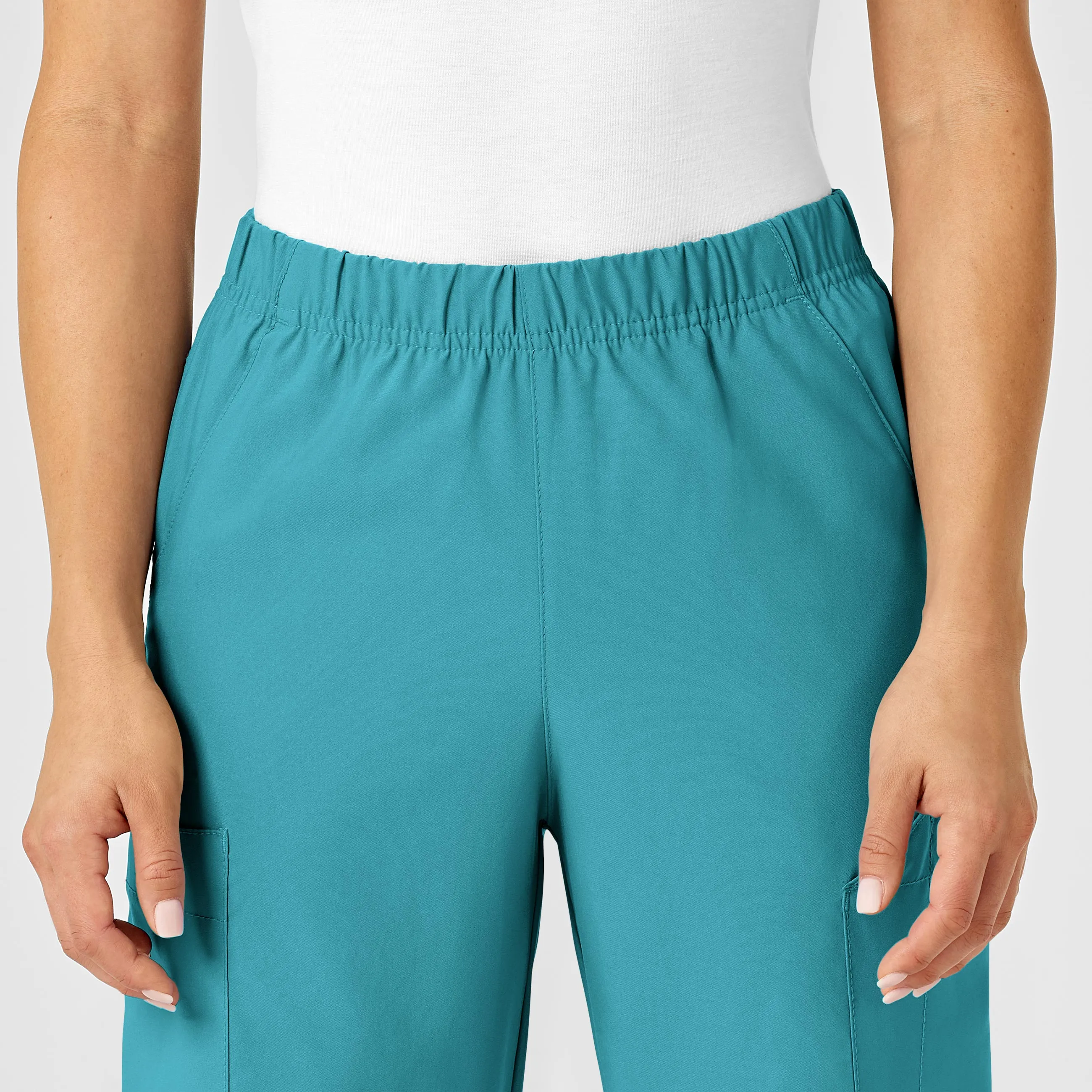 W123 Unisex Multi-Cargo Scrub Pant - Teal Blue