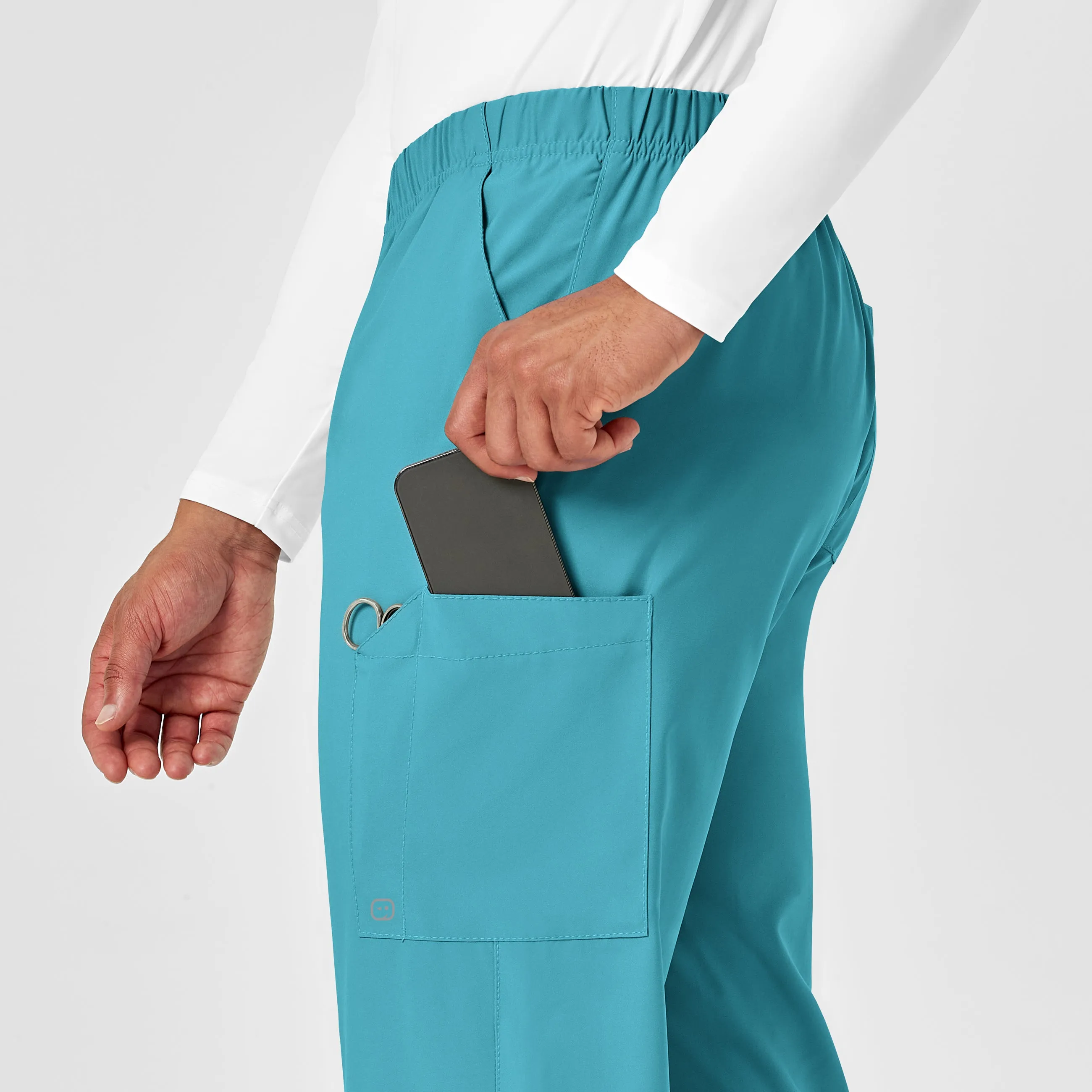 W123 Unisex Multi-Cargo Scrub Pant - Teal Blue