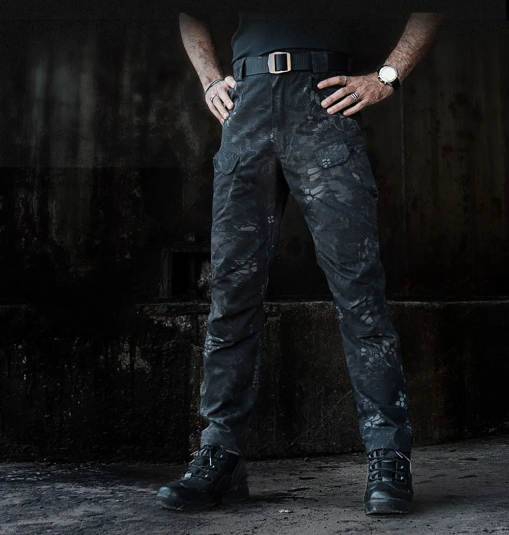 Waterproof Ripproof Men's Mid Waist Military Cargo Pants