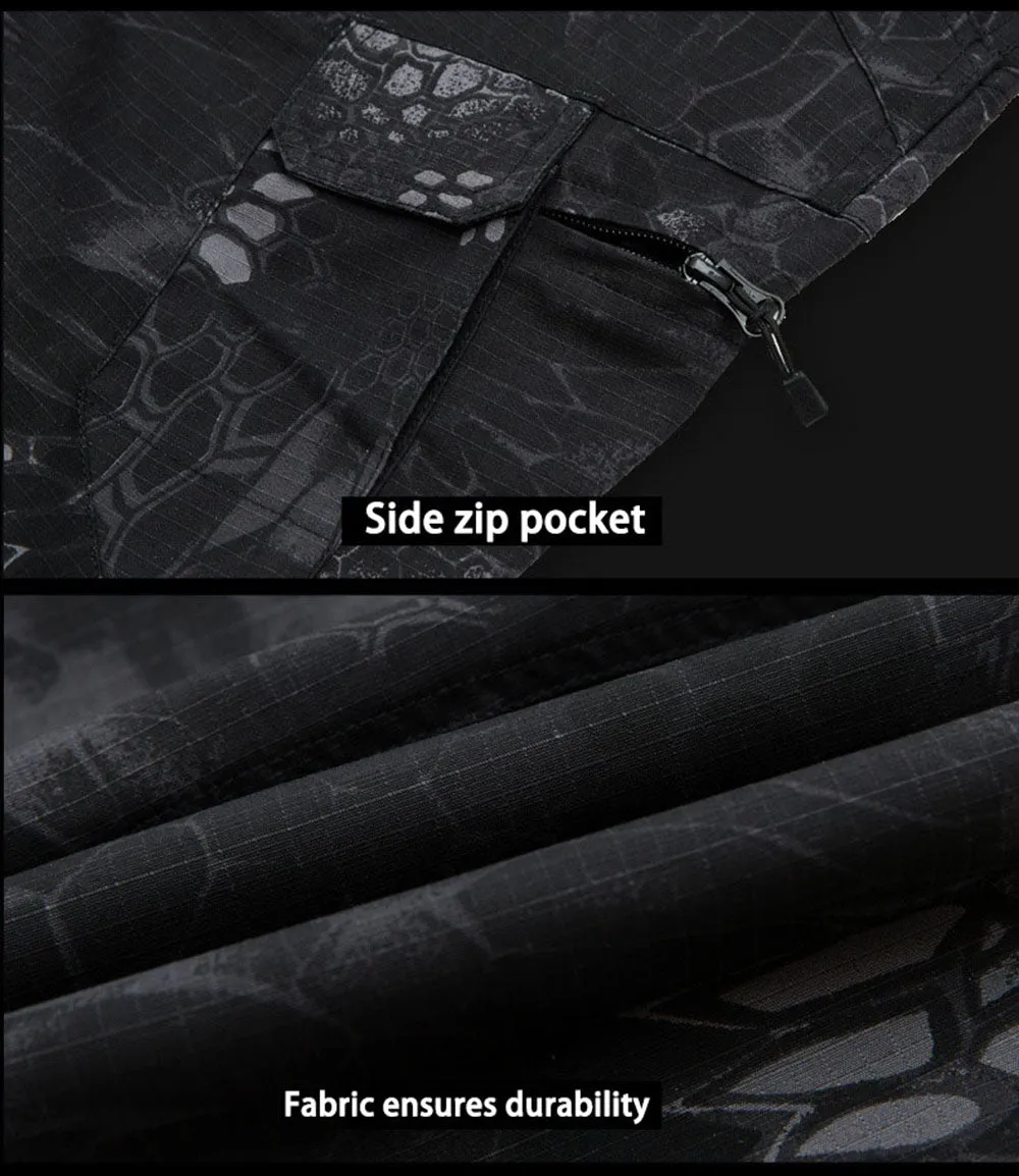 Waterproof Ripproof Men's Mid Waist Military Cargo Pants