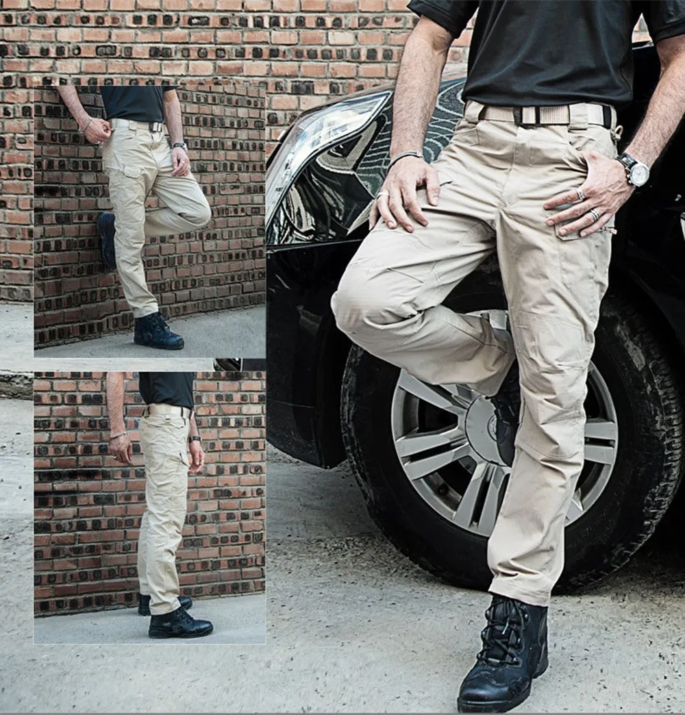 Waterproof Ripproof Men's Mid Waist Military Cargo Pants