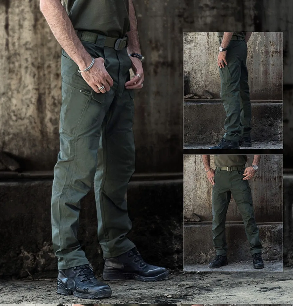 Waterproof Ripproof Men's Mid Waist Military Cargo Pants