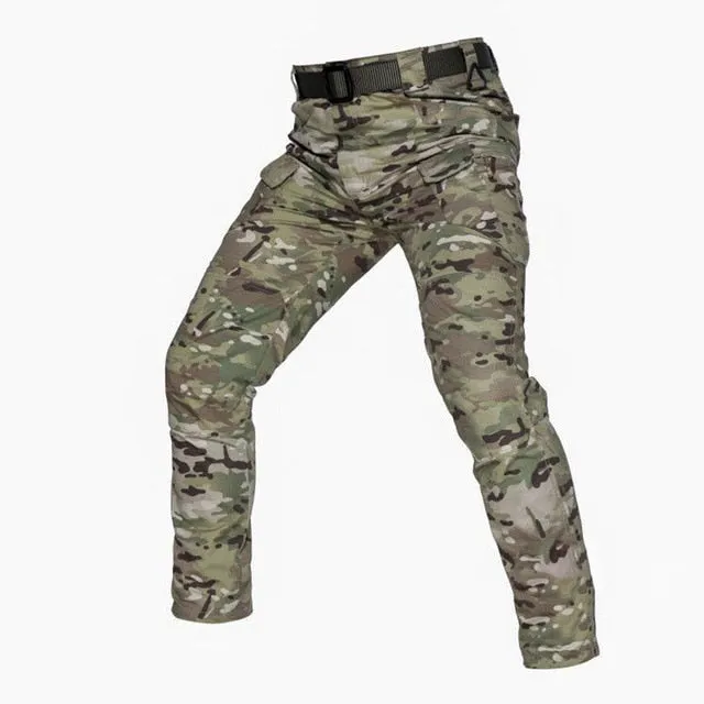 Waterproof Ripproof Men's Mid Waist Military Cargo Pants