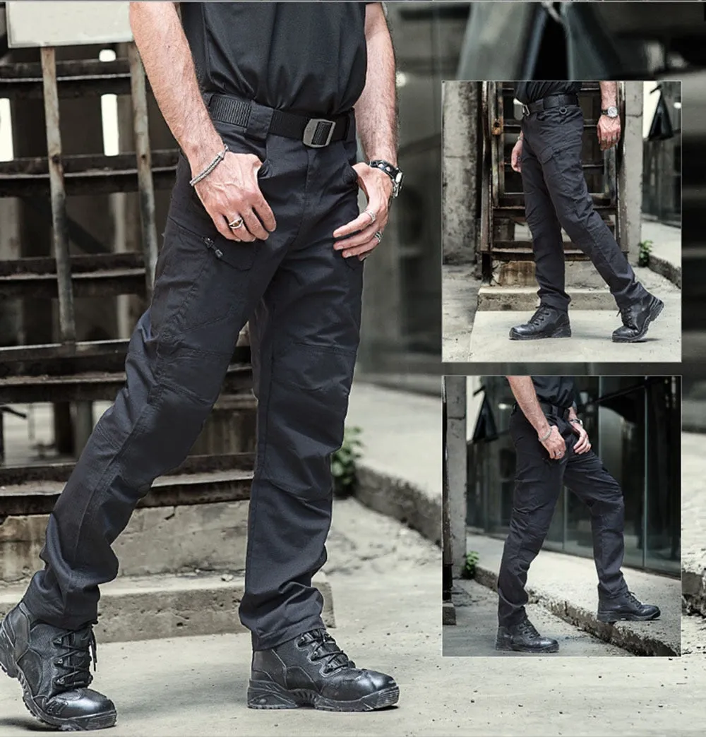 Waterproof Ripproof Men's Mid Waist Military Cargo Pants